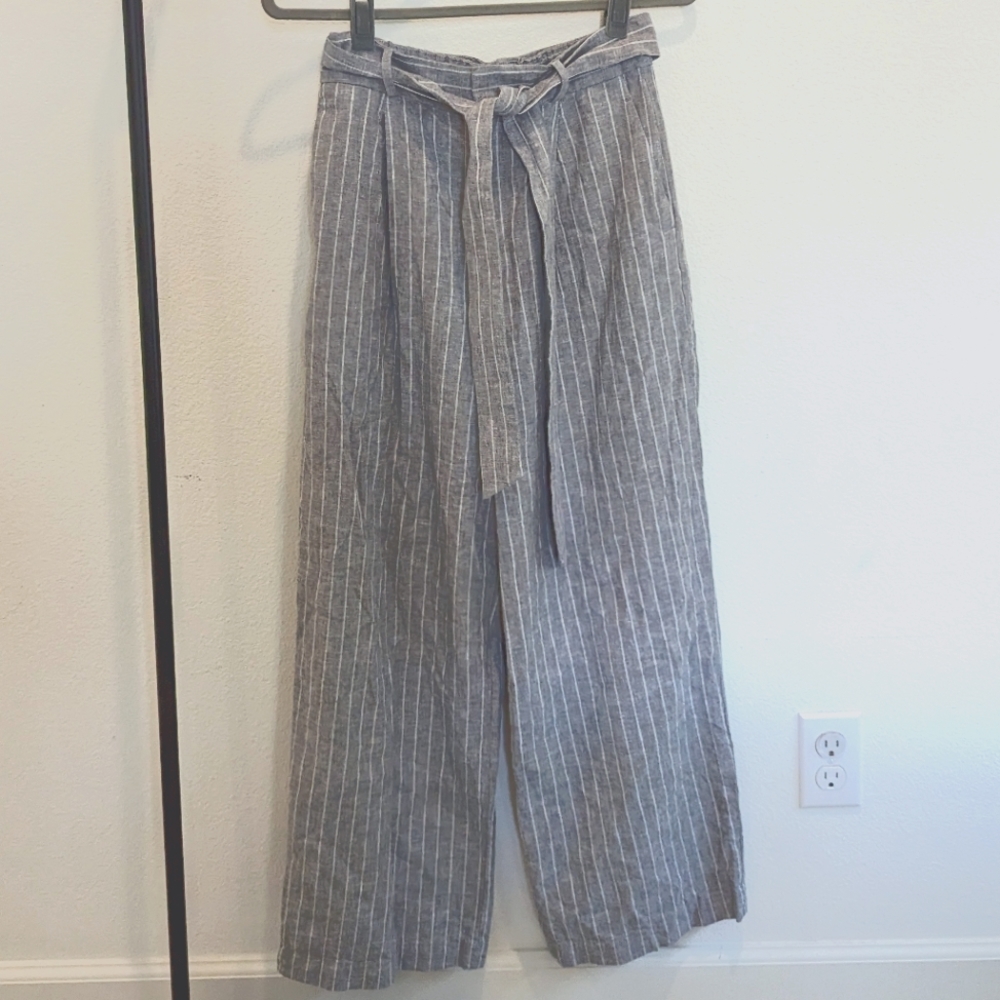 Uniqlo Linen 26/27 Waist Grey Pants